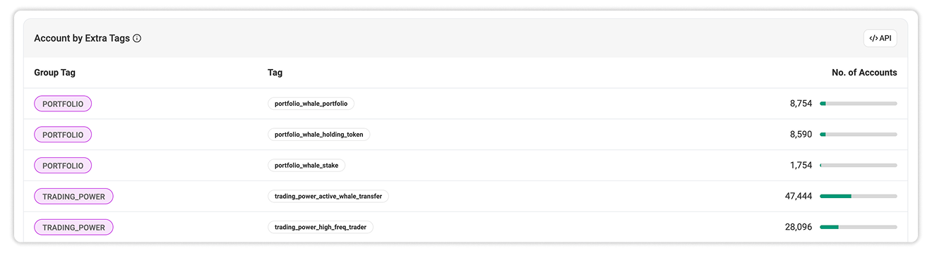 Accounts by Extra Tags